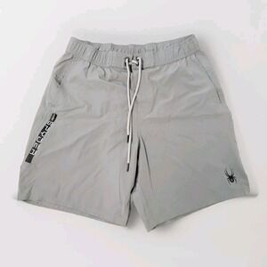 Spyder Swim Trunks Mens XL Gray board shorts Beach Swim Surf pockets  no lining